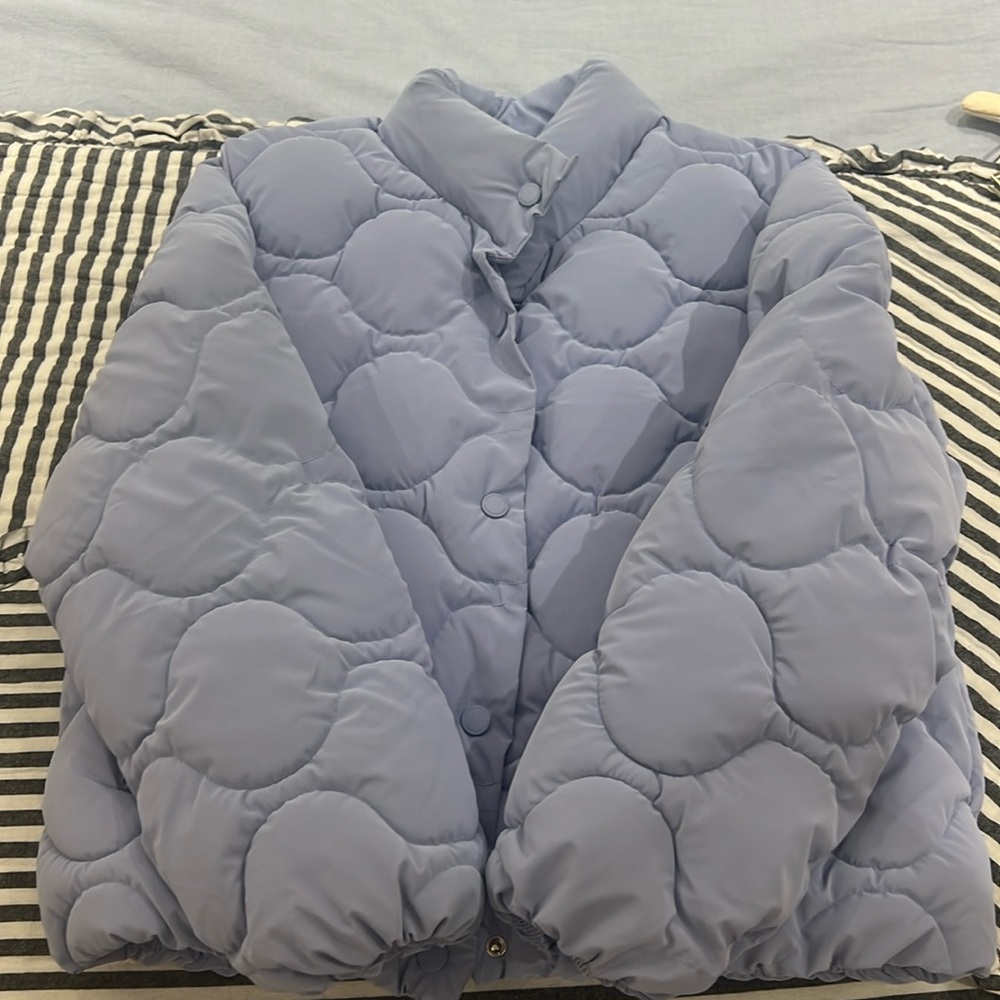 Girls Zara blue puffer jacket